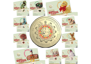 2025 AWW Cake Cook Book Uncirculated Ten-Coin Collection + 10 x 2025 AWW $1 AlBr Uncirculated Coin + BONUS $2 Coloured Coin