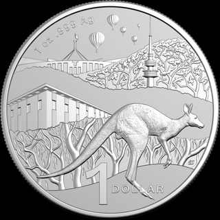 2025 $1 1oz Frosted Fine Silver Uncirculated Coin - Kangaroo Series