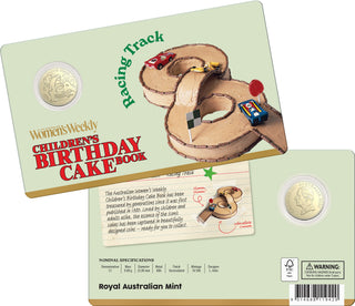 2025 AWW Cake Cook Book $1 AlBr Uncirculated Coin - Racing Track