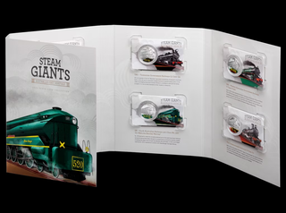 2025 50c Coloured Uncirculated Seven Coin Set - Steam Giants