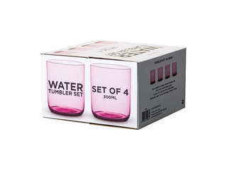 ANNABEL TRENDS WATER TUMBLER SET OF 4 PLUM