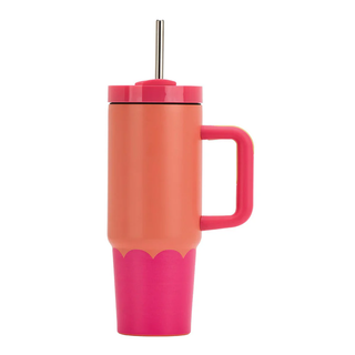 SUPER SIP STAINLESS STEEL ORANGE HOT PINK