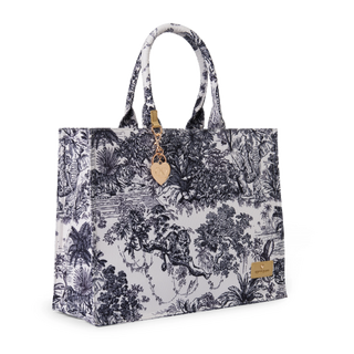 ALLY V.02 BOOK TOTE NAVY WHITE