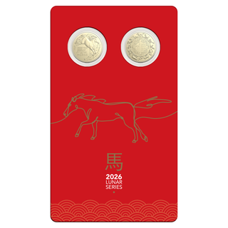 2026 $1 Uncirculated Two-Coin Set - Lunar Series - Year of the Horse