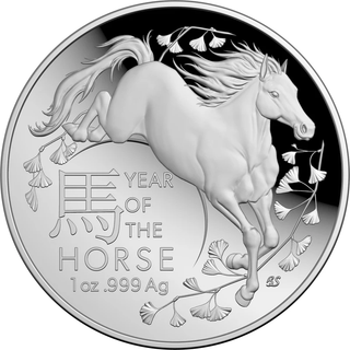 2026 $5 Silver Proof Domed Coin - Year of the Horse 