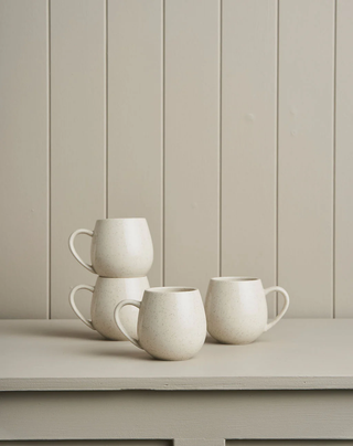 ROBERT GORDON HUG ME MUGS SPECKLED WHITE SET OF 4