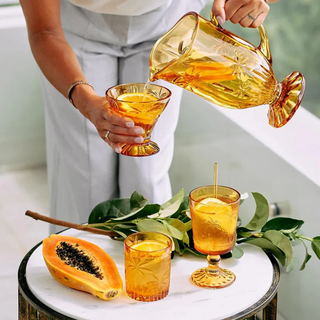 Tumbler Set - Palm Trees - Amber