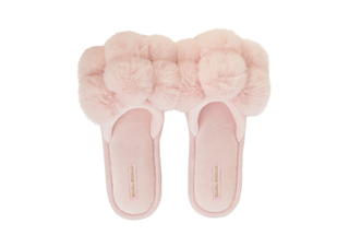 SLIPPER COSY LUXE POM POM MEDIUM PINK