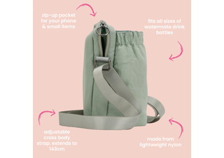 AT WATER BOTTLE PHONE BAG - SAGE