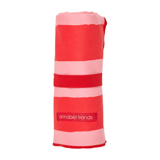Sand free towel red stripe