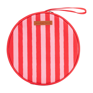 PLATE SET PICNIC ROUND SET RED STRIPE