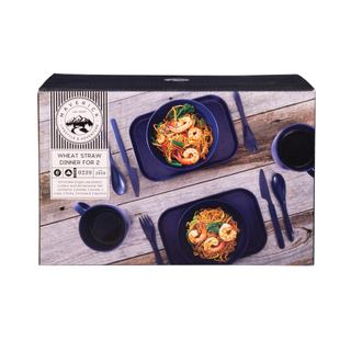 WHEAT STRAW DINNER FOR TWO SET