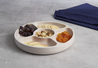 WHITE WASH 5-COMPARTMENT PLATTER