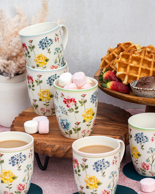 CUPS FLORAL COLLECTION S/6 MUGS
